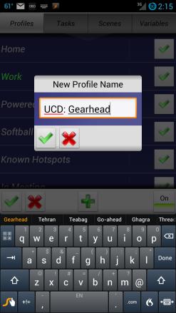 Tasker Profile Creation
